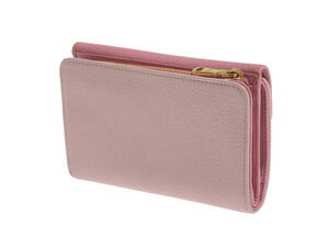 Miu Miu Bicolor Goatskin Zip Compact Pink Lambskin